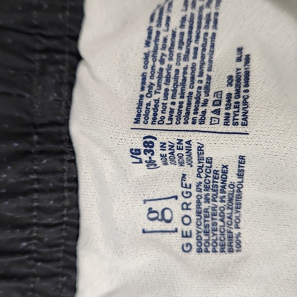 NWT George Men's sz L/G (36-38) Swimtrunks lined. 2 front & 1 back pockets - Picture 4 of 8